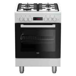 Beko FSE62110DWF Cucina a Gas 4 fuochi con Forno Elettrico Ventilato 60x60 cm Pulizia a Vapore classe A