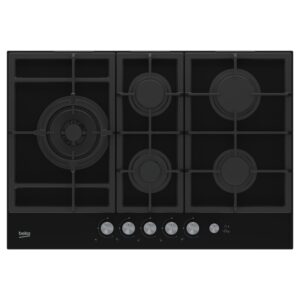 Beko HILL 75235 S Piano Cottura a Gas 75 Cm 5 Fuochi Vetro Nero