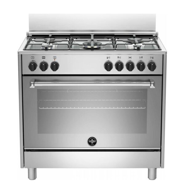 Bertazzoni La Germania AMN965EXV Cucina a Gas 90x60 Piano Cottura 5 Fuochi a Gas Forno elettrico Multifunzione Classe A Inox