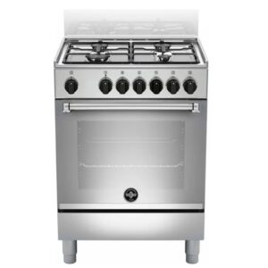 Bertazzoni La Germania Americana AMN654EXV Cucina a Gas Piano Cottura 4 Fuochi Forno elettrico Multifunzione 56 Litri Classe A