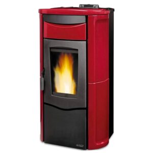 Dal Zotto Jole Idro 2.0 Stufa a Pellet Idro 14 kW Capacità serbatoio 26 Kg Termostufa Volume 407 m³ con Cronotermostato colore Bordeaux (001275405)