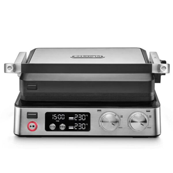 De Longhi CGH920 MultiGrill Grill Elettrico con Funzioni di Cottura App Dedicata Controllo Elettronico della Temperatura 2000 w Argento