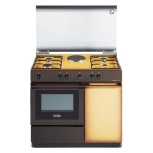 De Longhi SEK 8541 N ED Cucina a Gas Libera Installazione Forno Elettrico 4 Fuochi + 1 Piastra Elettrica Classe energetica B Grill Elettrico Coperchio in Cristallo 3 Funzioni 86 cm Coppertone