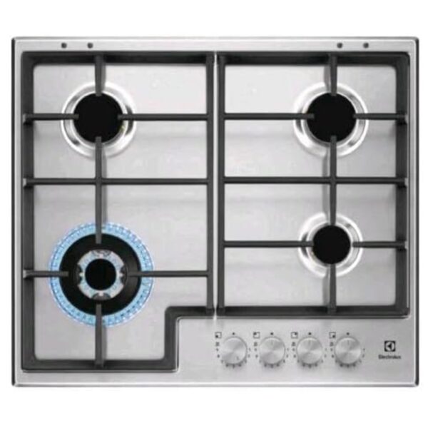 Electrolux EGS64362X Piano Cottura Acciaio inossidabile Superficie piana 59.5 cm Gas 4 Fornello(i)