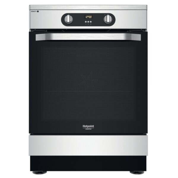 Hotpoint Ariston HS68IQ8CHXE Cucina Elettrica Piano Cottura a induzione 4 Zone di cottura Forno elettrico 60 Cm Classe A