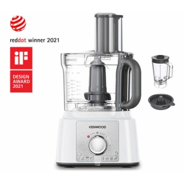 Kenwood FDP65 MultiPro Express robot da cucina 1000 W 3 L Acciaio inossidabile, Bianco