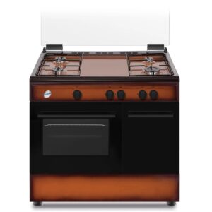 Schaub Lorenz SS590GEB Cucina 90cm 5 Fuochi Gas Forno a Gas con Grill Elettrico Marrone