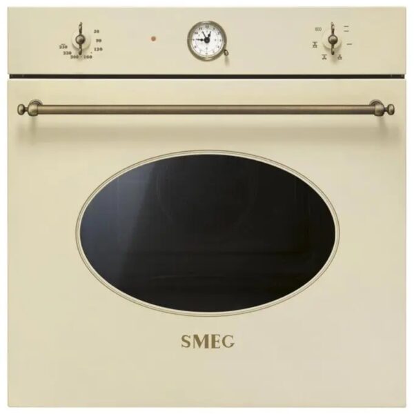 Smeg SF800PO Forno Elettrico da Incasso Estetica Coloniale 70 Litri Multifunzione 6 Programmi Classe A Panna