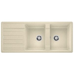 Blanco BLANCO ZIA 8 S Lavello Fragranite 2 Vasche con con Gocciolatoio Sx Legra 8S 116x50cm Avena