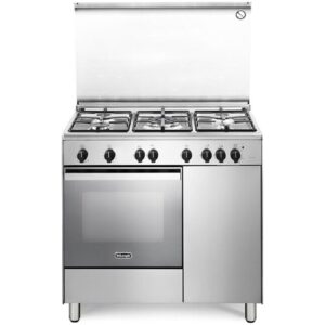 De’Longhi DGX 96 B5 Cucina a Gas 90x60 Cm 5 Fornelli Forno a Gas Classe Energetica A Inox