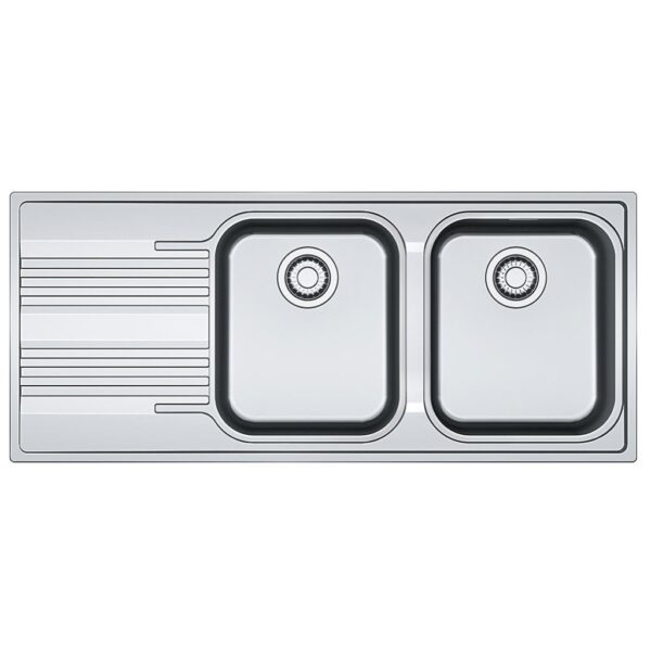 Franke SRX 621 Smart Lavello 2 vasche incasso 116 x 50 con gocciolatoio sinistro - inox satinato