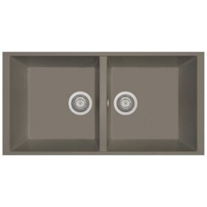 Plados Telma AM8620ST UG 72 - MICROULTRAGRANIT Elegance Lavello 2 vasche cm. 86x43.5 - tartufo