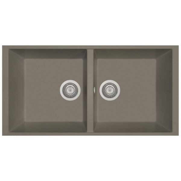 Plados Telma AM8620ST UG 72 - MICROULTRAGRANIT Elegance Lavello 2 vasche cm. 86x43.5 - tartufo