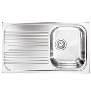 Plados Telma TL08612 Universal Lavello cm. 86x50 - inox 1 vasca dx + Gocciolatoio sx