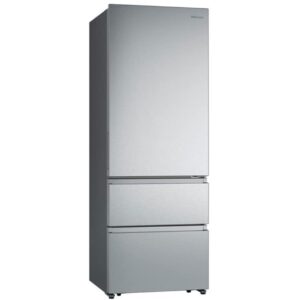 Hisense RT641N4AIE Frigorifero Combinato 3 porte Libera installazione No Frost Inverter 493 L Classe E inox