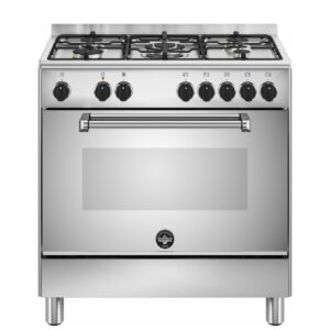 Bertazzoni La Germania Americana AMN855EXV24 Cucina a Gas Piano cottura 5 Fuochi Forno lettrico Multifunzione 73 L Classe A Inox