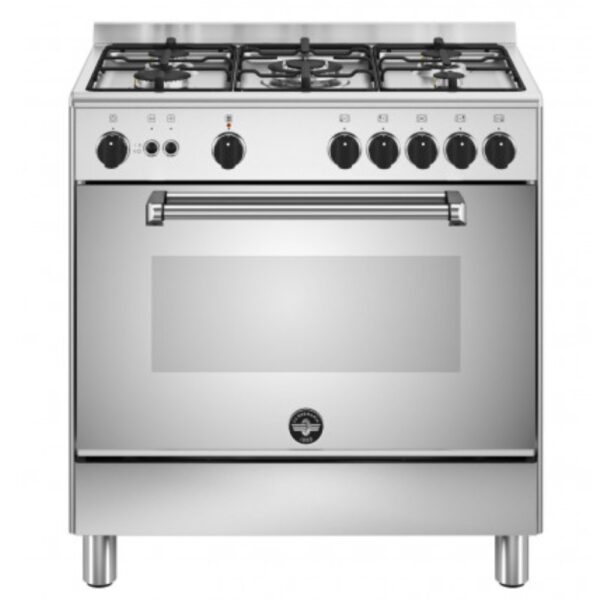 Bertazzoni La Germania Americana AMN855GXV24 Cucina a Gas Piano cottura 5 Fuochi Forno a Gas Multifunzione 73 L Classe A Inox