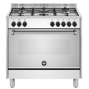 Bertazzoni La Germania Americana AMN965EXV24 Cucina a Gas Piano cottura 5 Fuochi Forno a Elettrico Multifunzione 104 L Classe A Inox