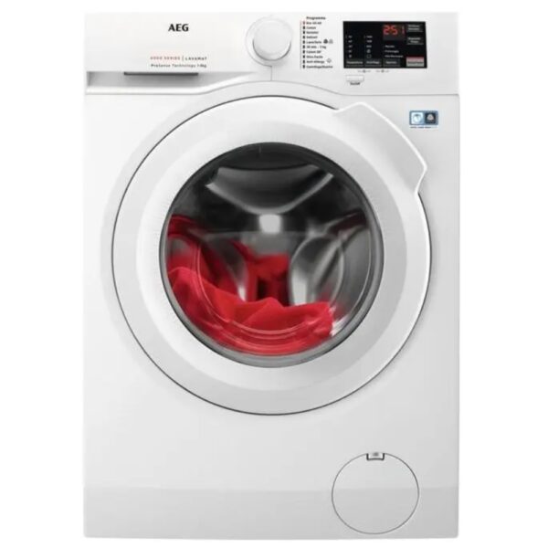 AEG L6FBI48W Lavatrice 8Kg Centrifuga 1400 Giri Motore Inverter Vapore Cesto GentleCare Classe A