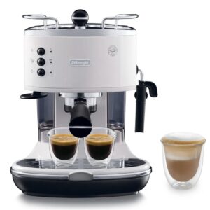 De Longhi ECO 311.W Macchina per espresso 1.4 L 2 Tazze Acciaio inossidabile Bianco