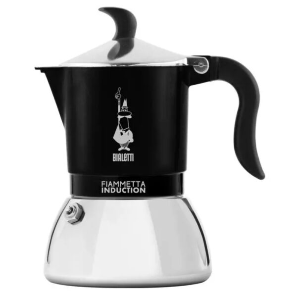 Bialetti Caffettiera Fiammetta Nera per Induzione 2 Tazze 0007149