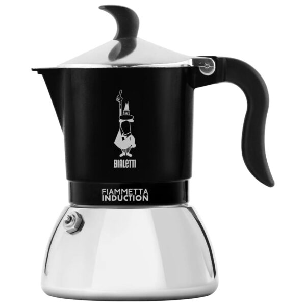 Bialetti Caffettiera Fiammetta Nera per Induzione 4 Tazze 0007146