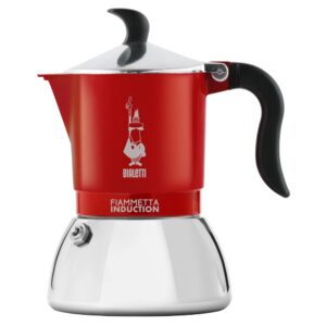 Bialetti Caffettiera Fiammetta Rossa per Induzione 4 Tazze 0007144