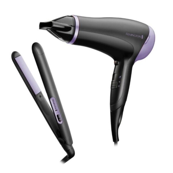 Remington D3016GP Asciugacapelli 2000 W Nero + Piastra capelli Gift Set