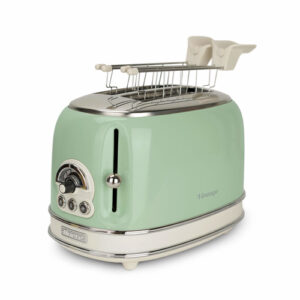 Ariete 155 Tostapane Vintage 2 fette di pane 6 livelli di tostatura 810 W Acciaio Inox Verde